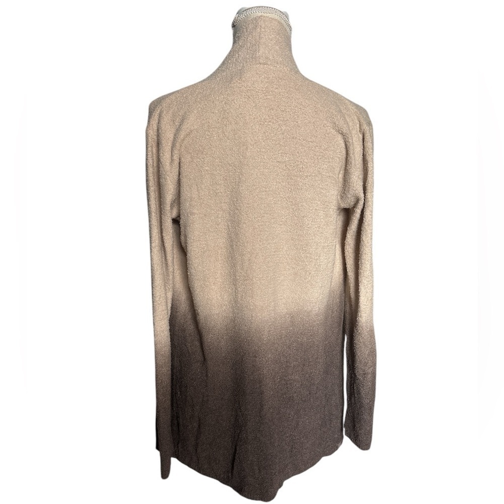 BAREFOOT DREAMS Bamboo Chic Lite Ombre Calypso Wrap Cardigan Stone Cocoa S/M NWT - Picture 3 of 6